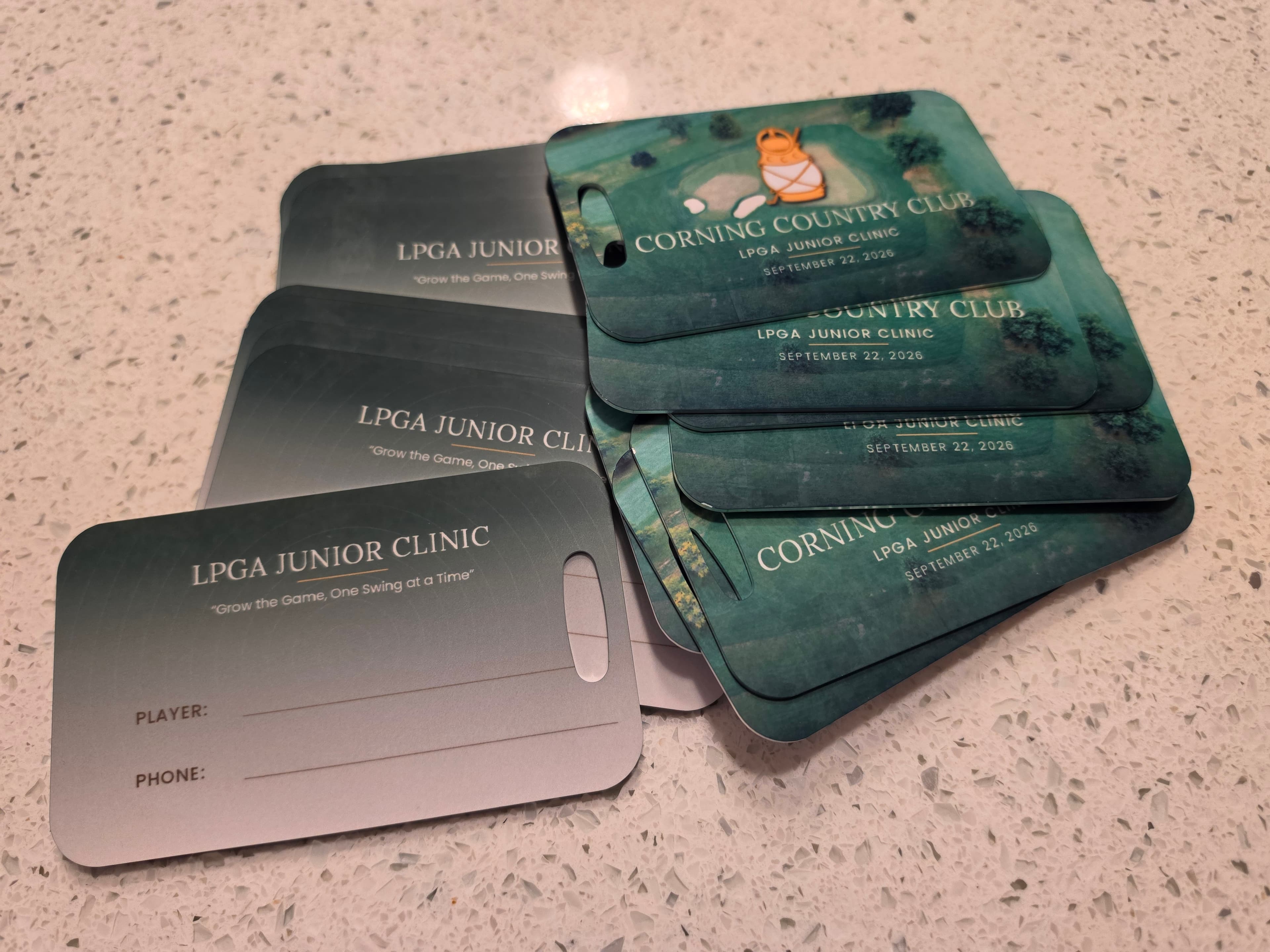Corning Country Club Bag Aluminum Tags